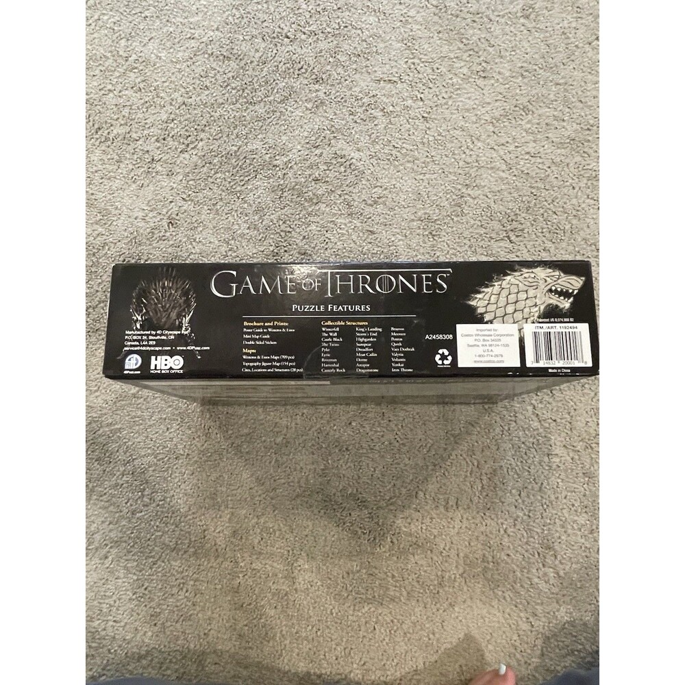 HBO Game of Thrones 4D Puzzle Westeros & Essos 891 Pieces New Sealed - Picture 10 of 10